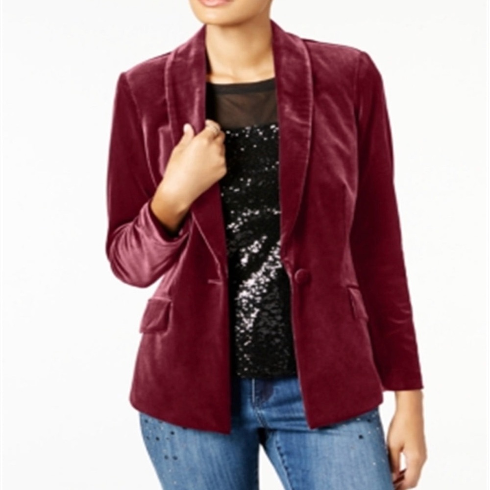 Inc velvet blazer